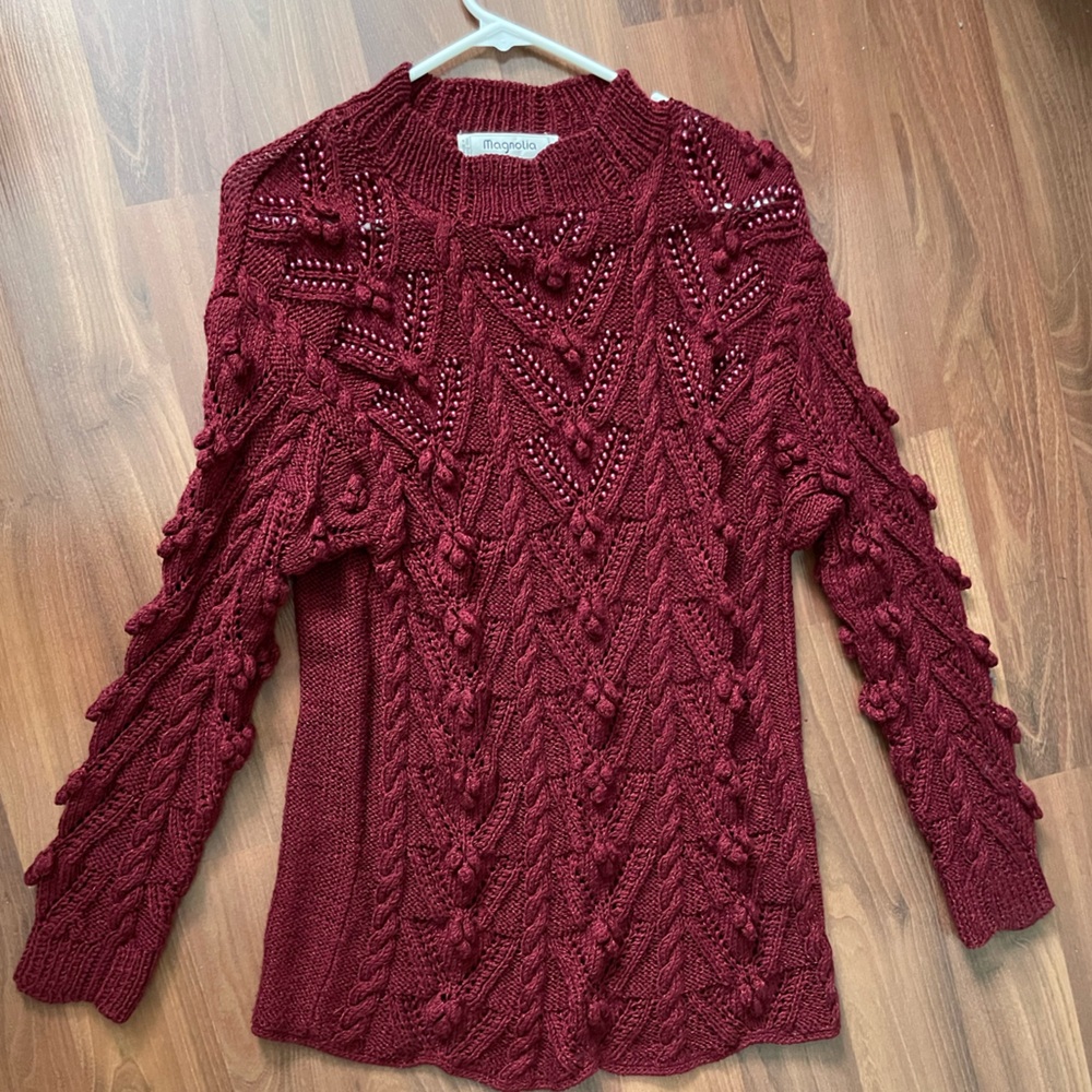Magnolia Burgundy Knit Top